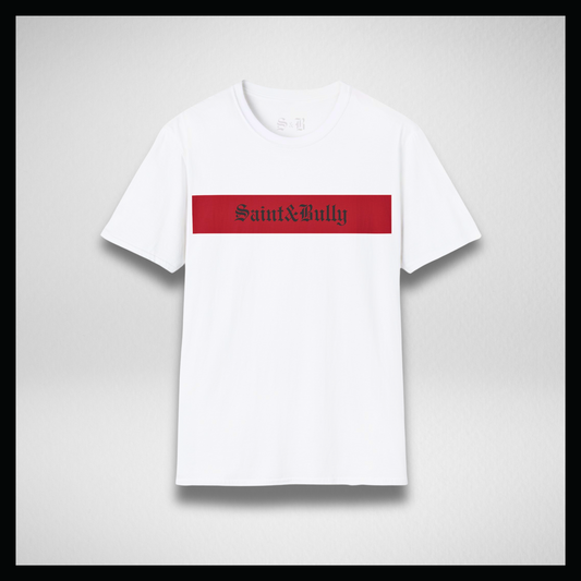 White T-shirt, Red stripe