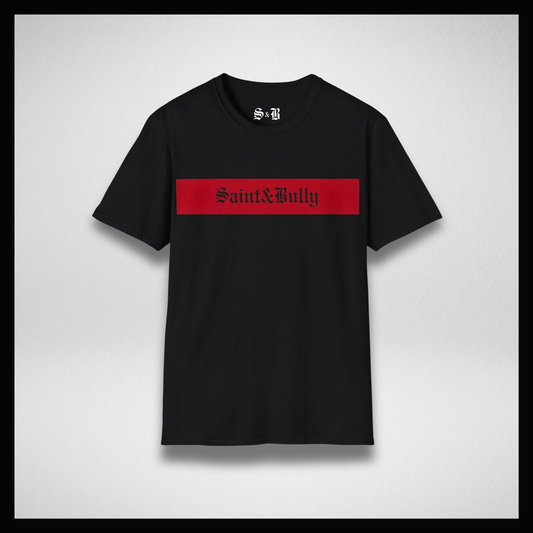 Black T-shirt, Red stripe