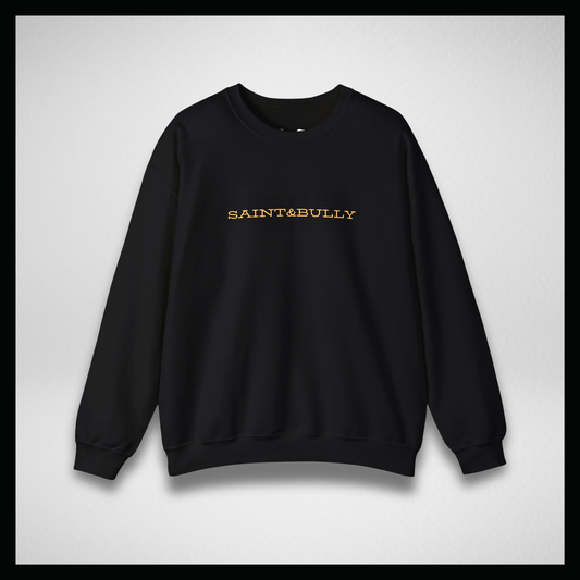 Black crewneck, Yellow old style