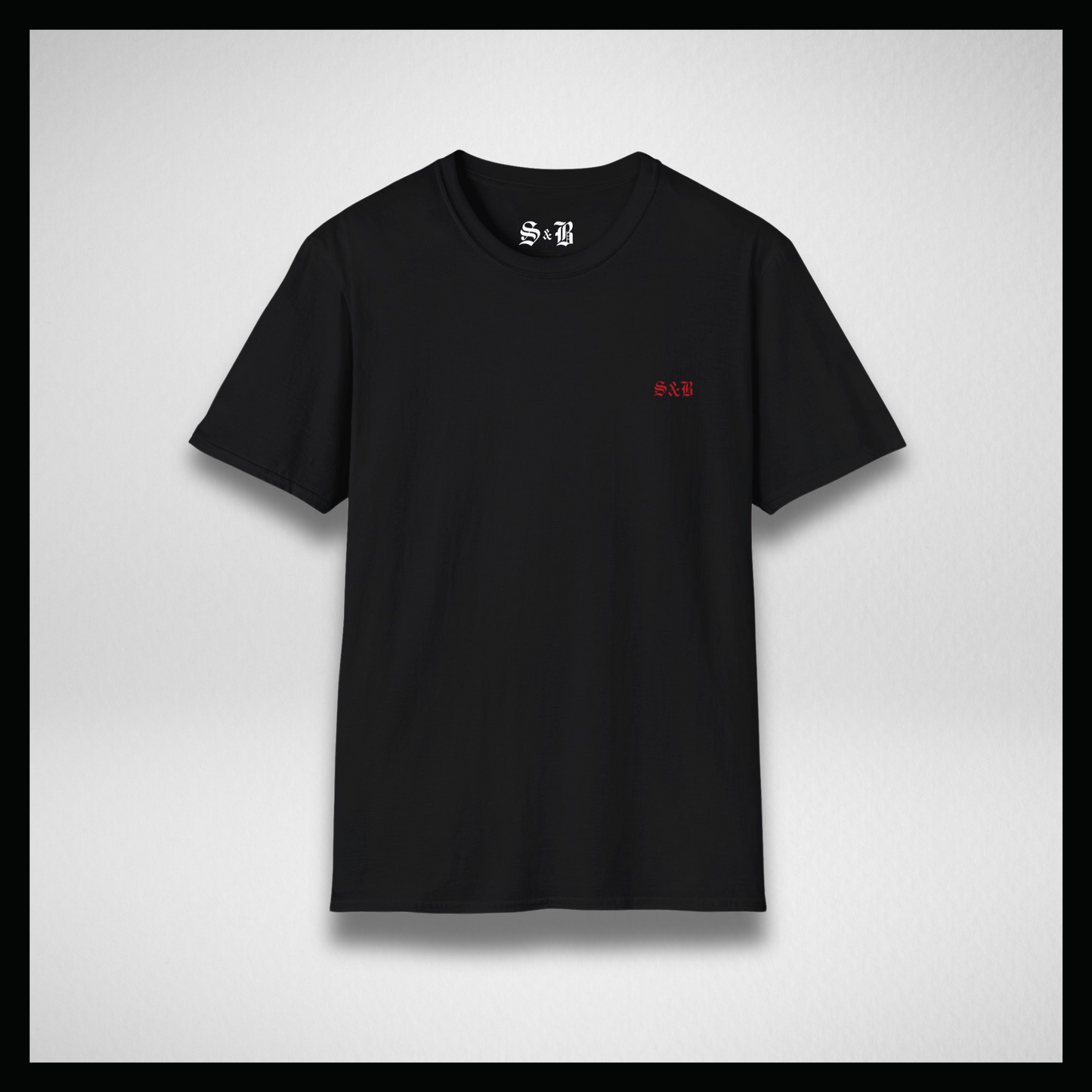 Black T-shirt, Red small classic logo