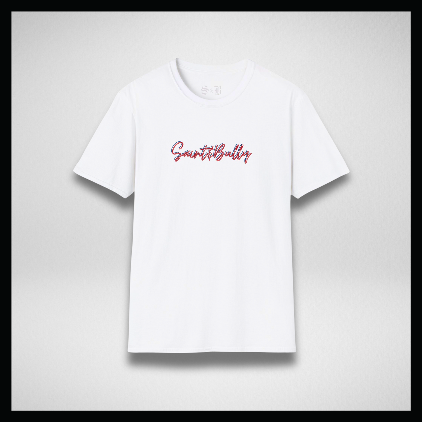 White T-shirt, Retrò style "Saint&Bully"