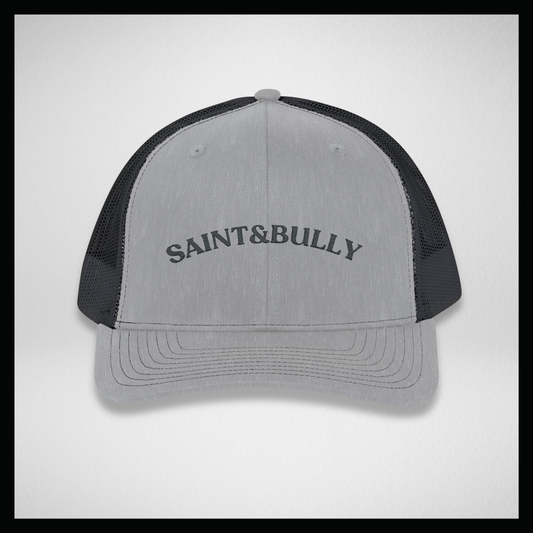 Trucker cap gray/black, university style S&B