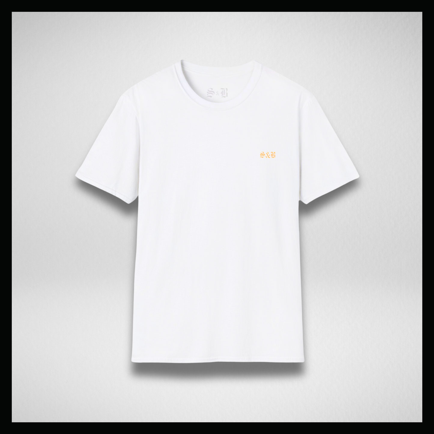 White T-shirt, Yellow small classic logo