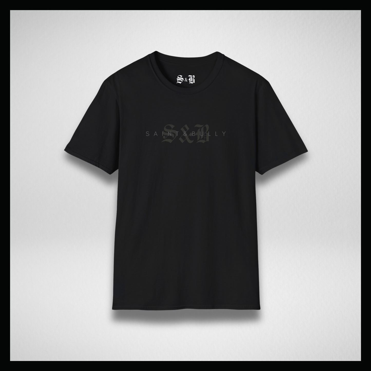 Black T-shirt, Logo background