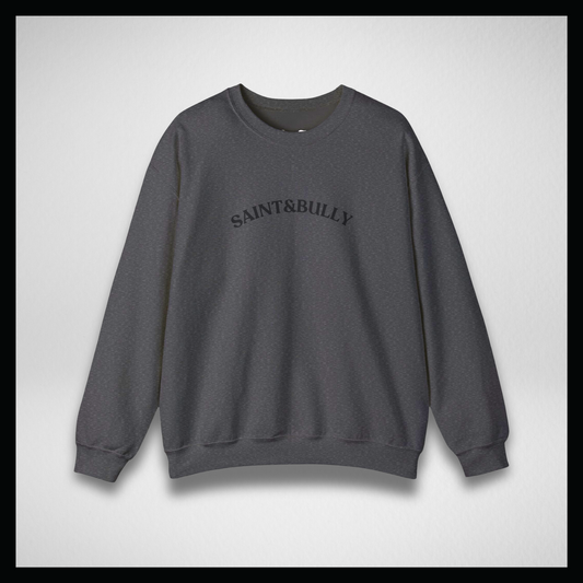 Dark grey crewneck, University style