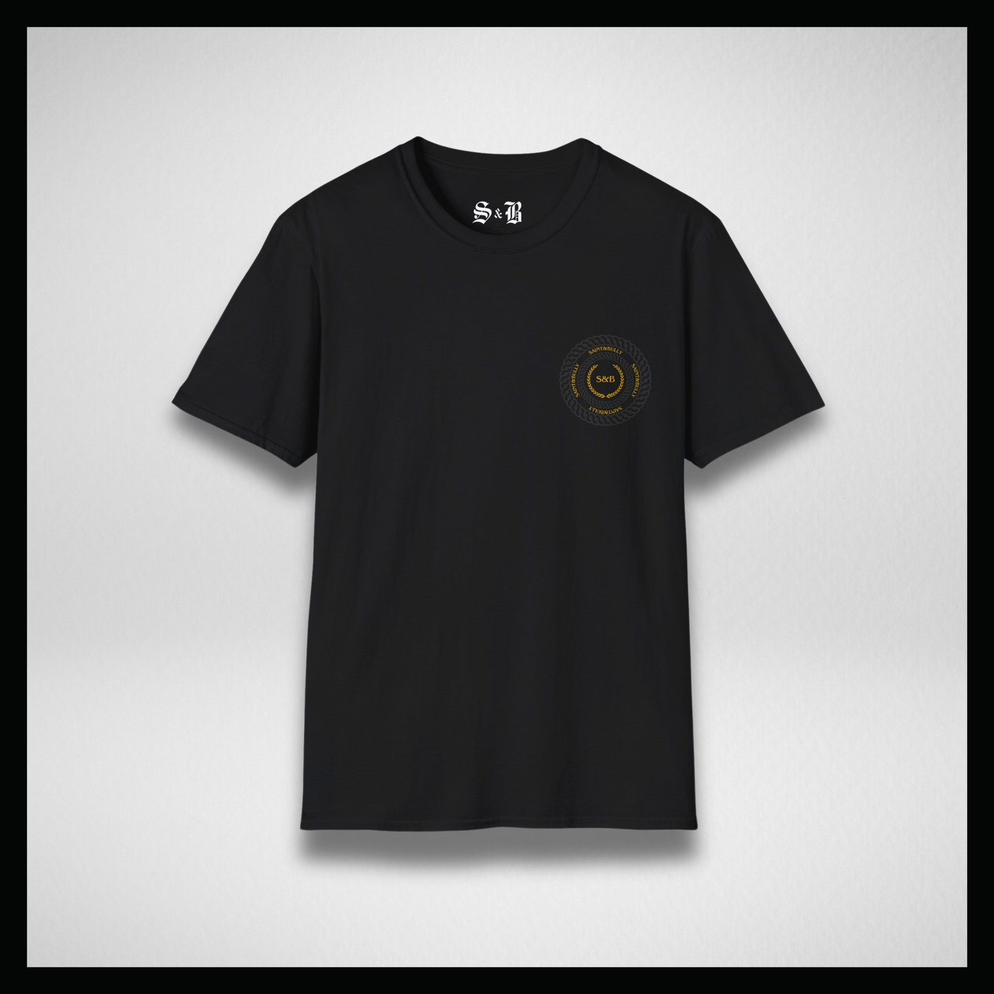 Black T-shirt, Circle chain logo