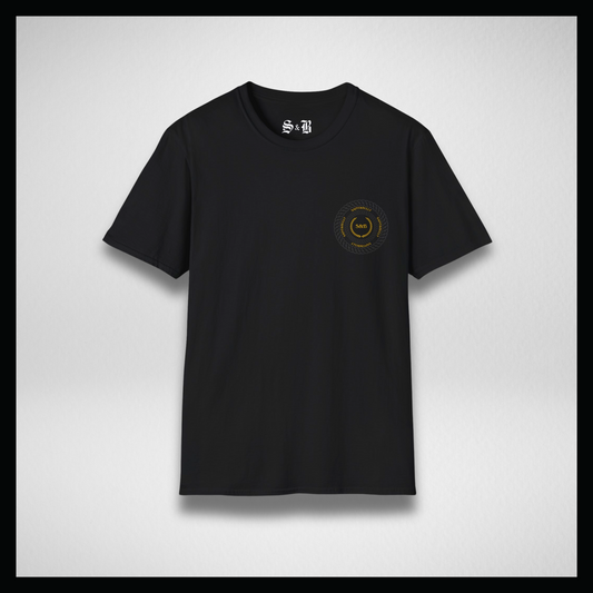 Black T-shirt, Circle chain logo