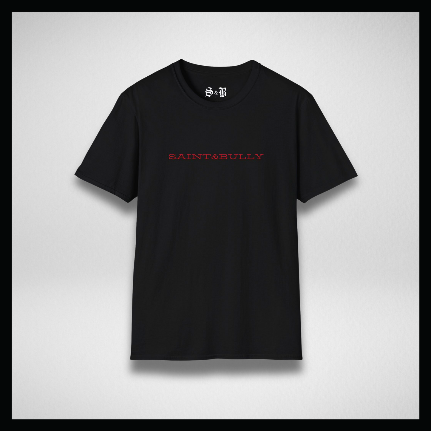 Black T-shirt, Red old style "Saint&Bully"