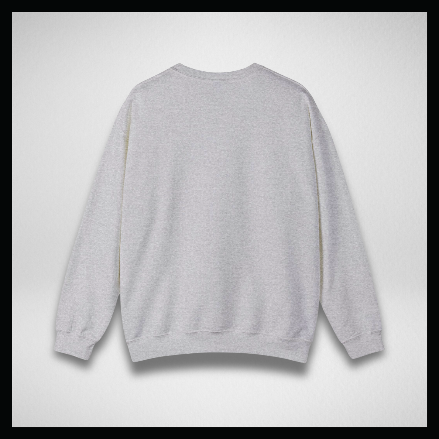 Light grey crewneck, university style