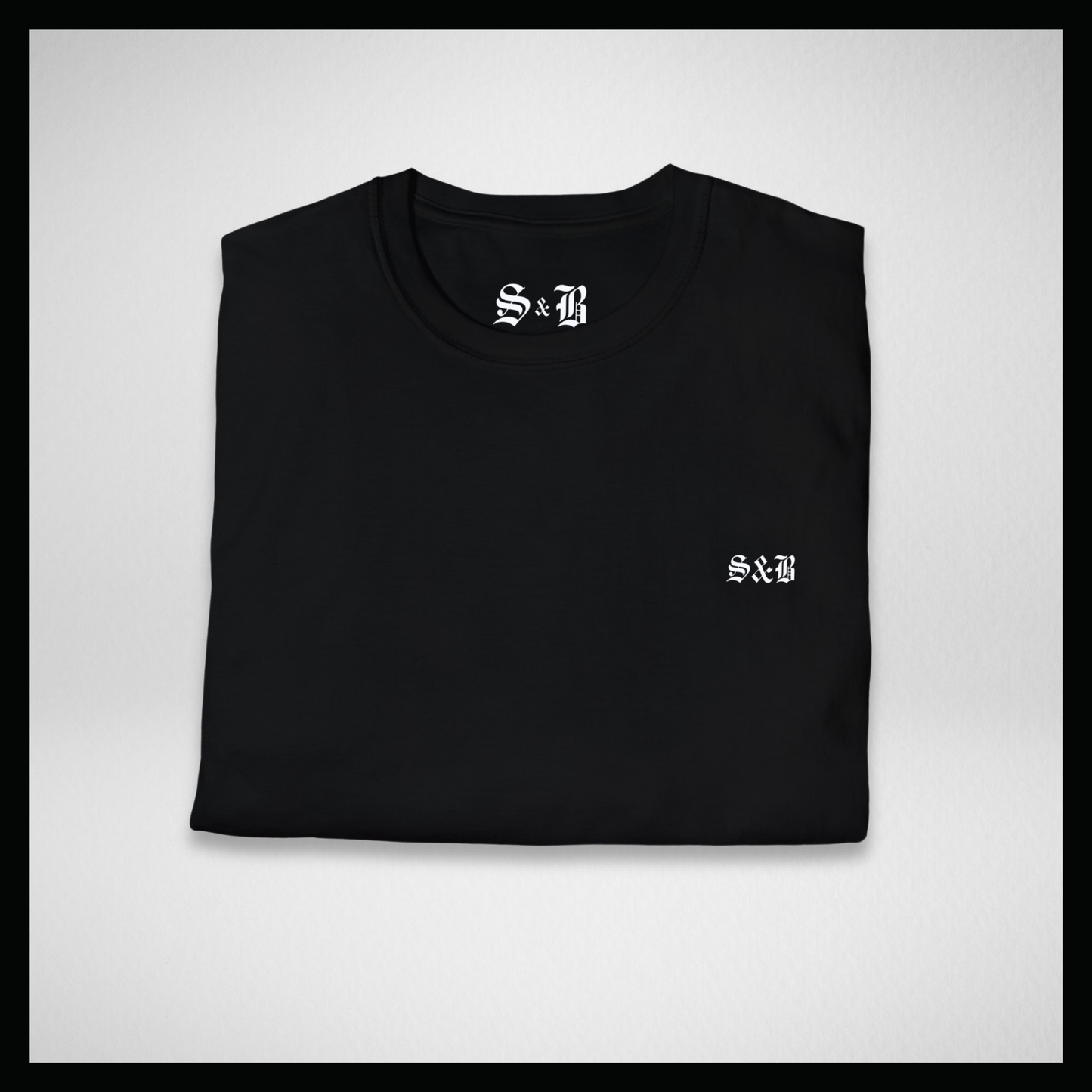 Black T-shirt, Small white classic logo