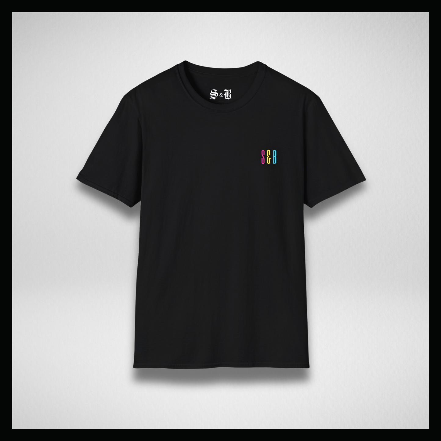 Black T-shirt, Colorful circle trip