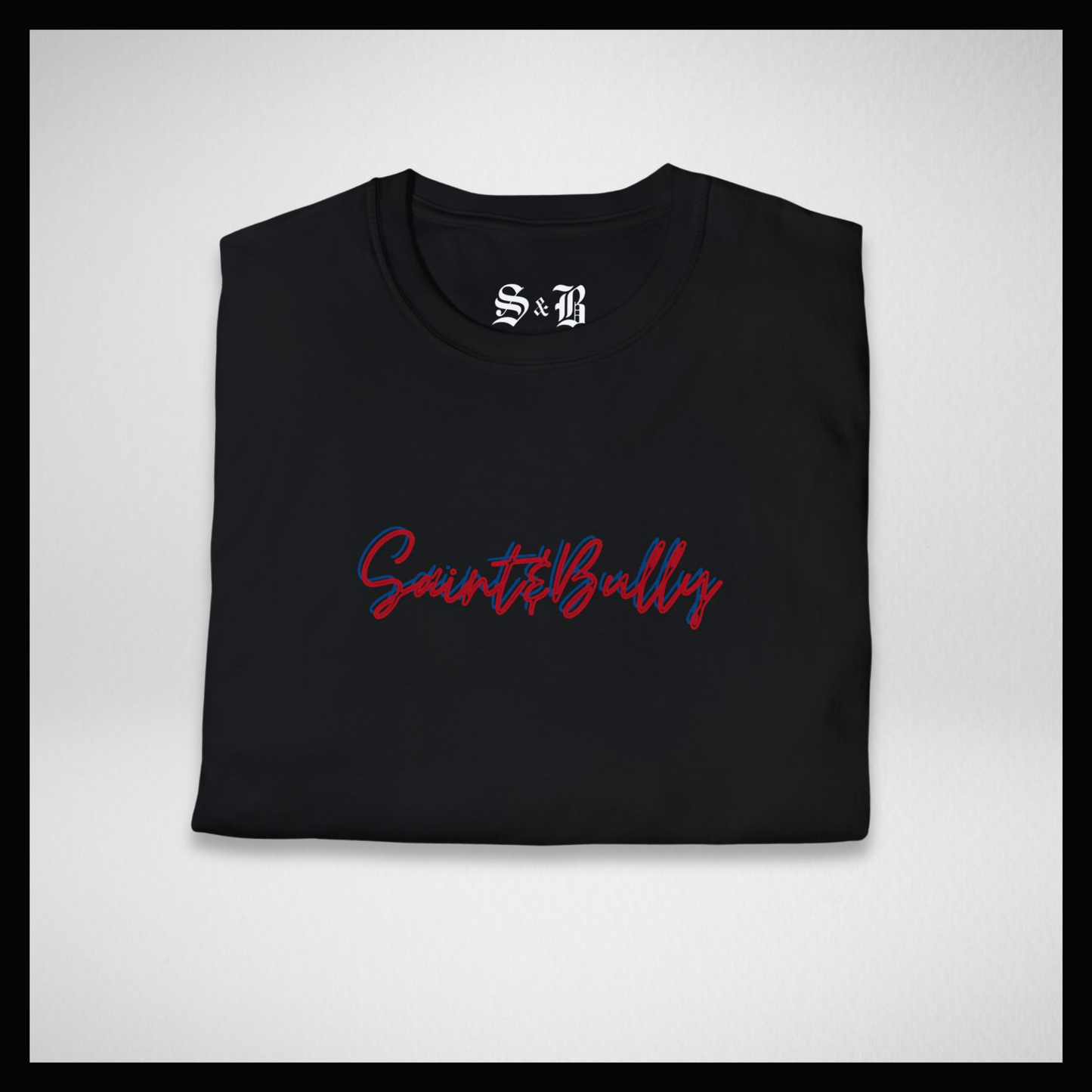 Black T-shirt, Retrò style "Saint&Bully"