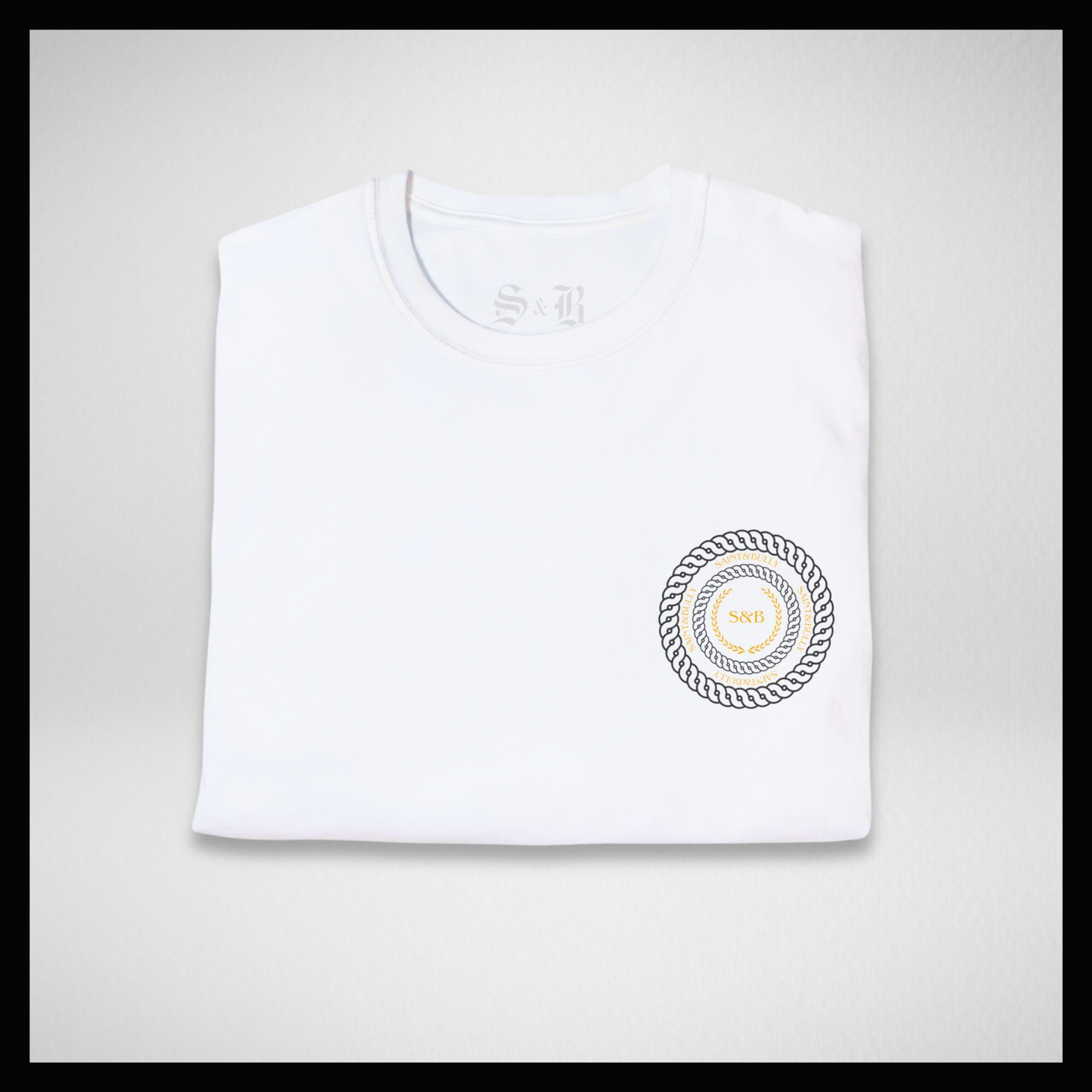 White T-shirt, Circle chain logo