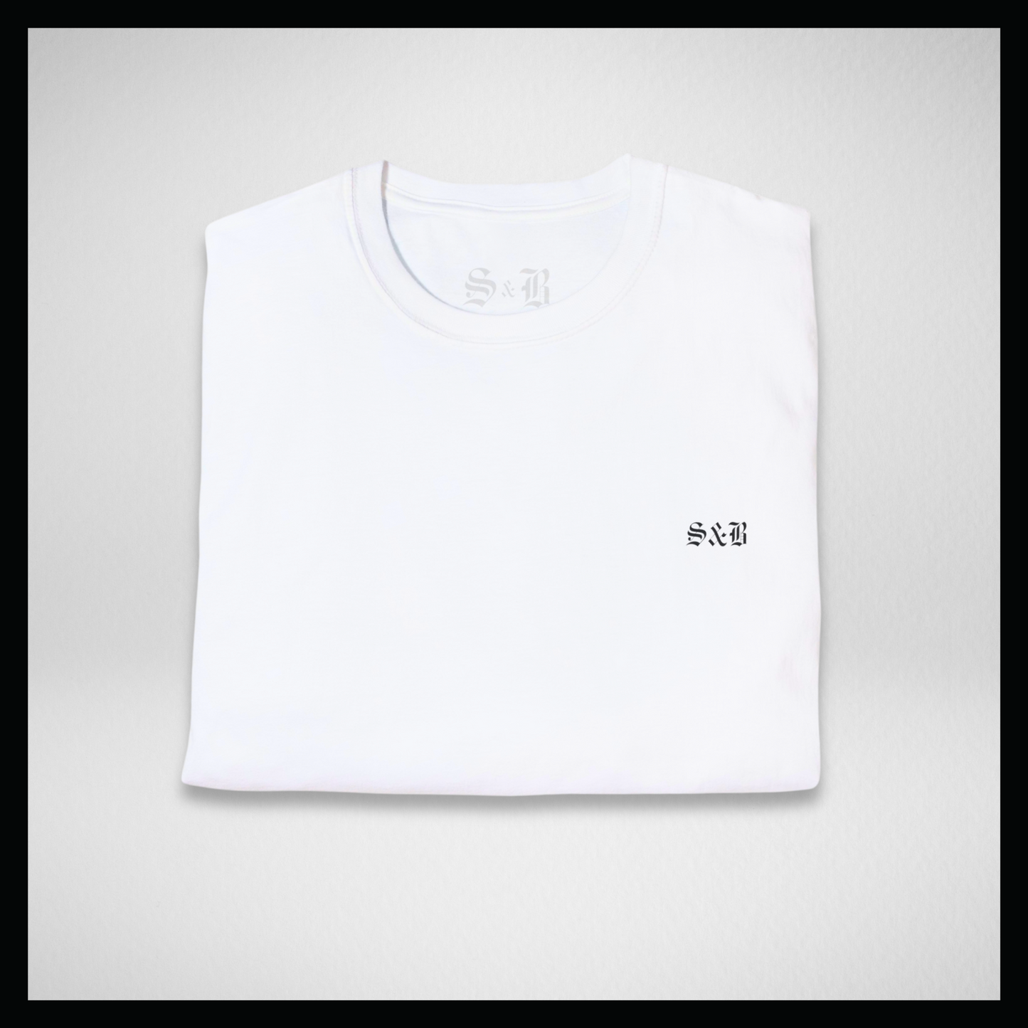 White T-shirt, Small black classic logo