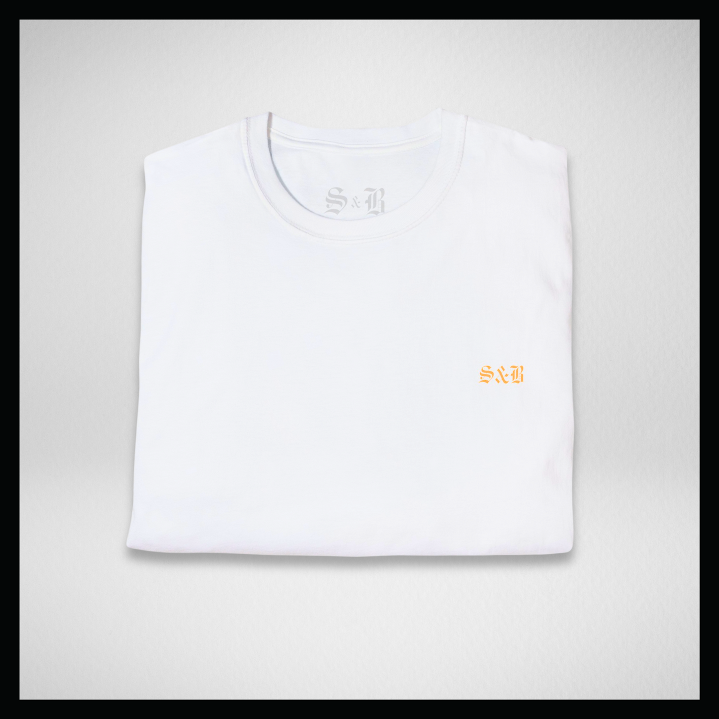 White T-shirt, Yellow small classic logo