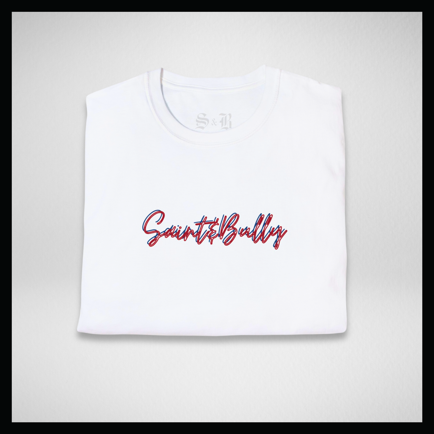 White T-shirt, Retrò style "Saint&Bully"