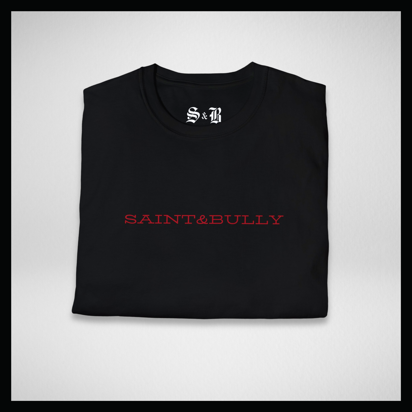 Black T-shirt, Red old style "Saint&Bully"