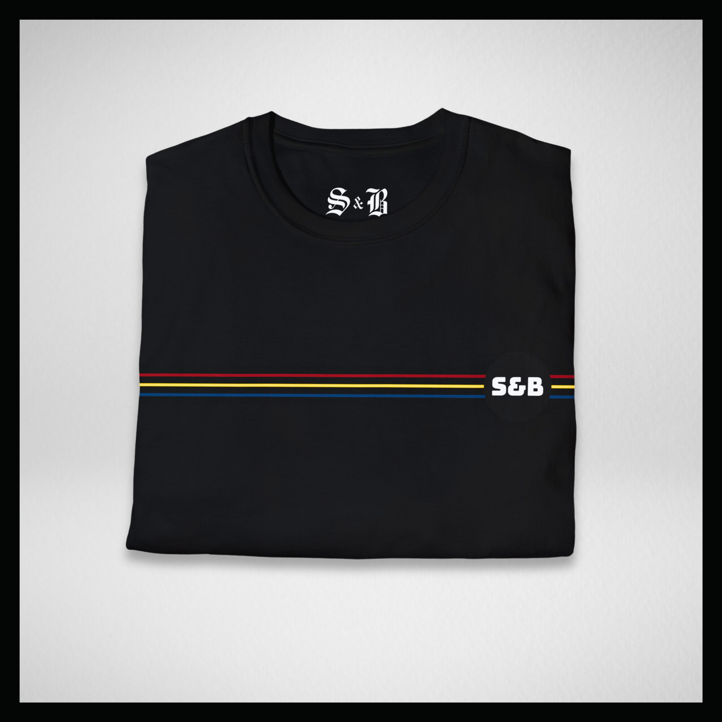 Black T-shirt, 3 line 3 colors