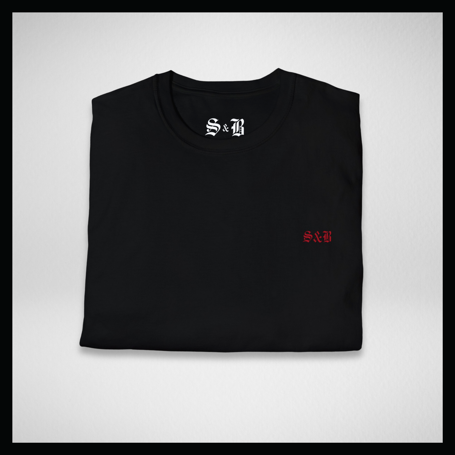 Black T-shirt, Red small classic logo