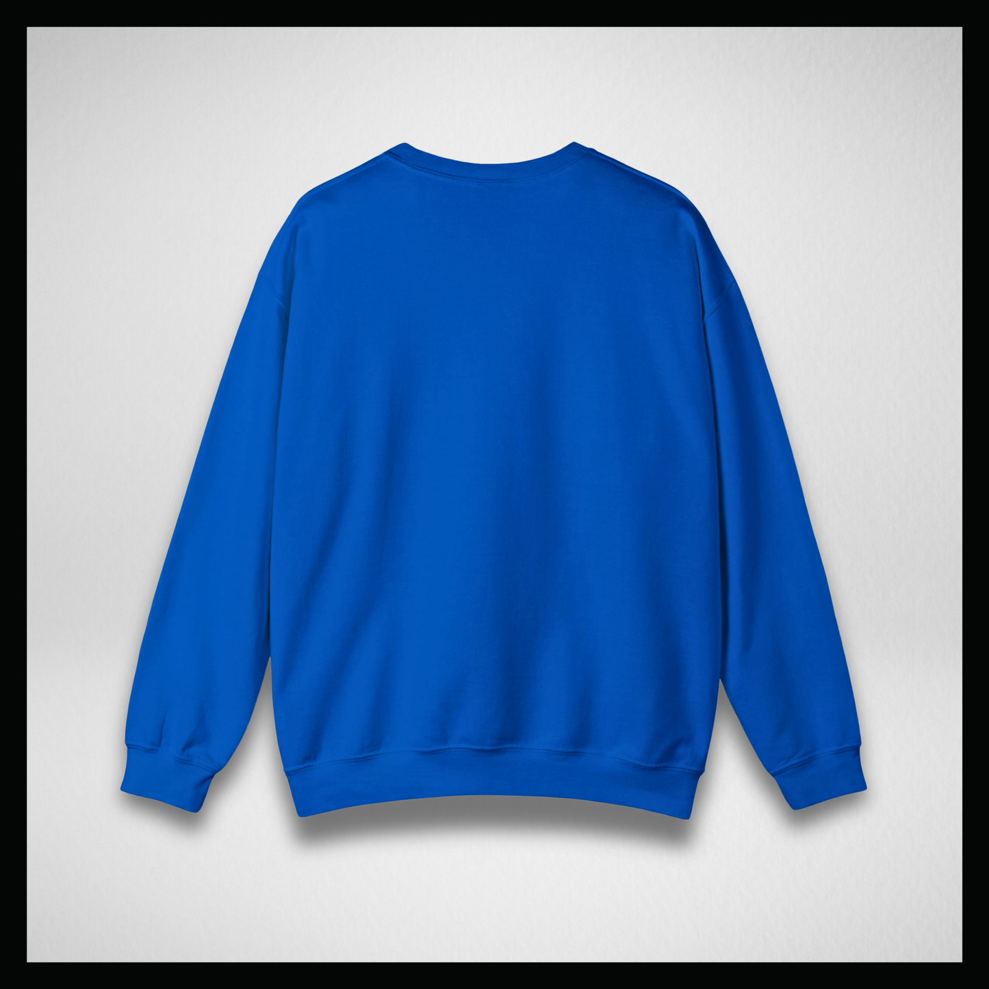 Royal blue crewneck, Embroidery red classic logo