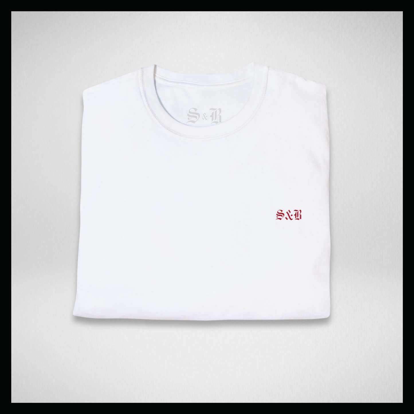 White T-shirt, Red small classic logo