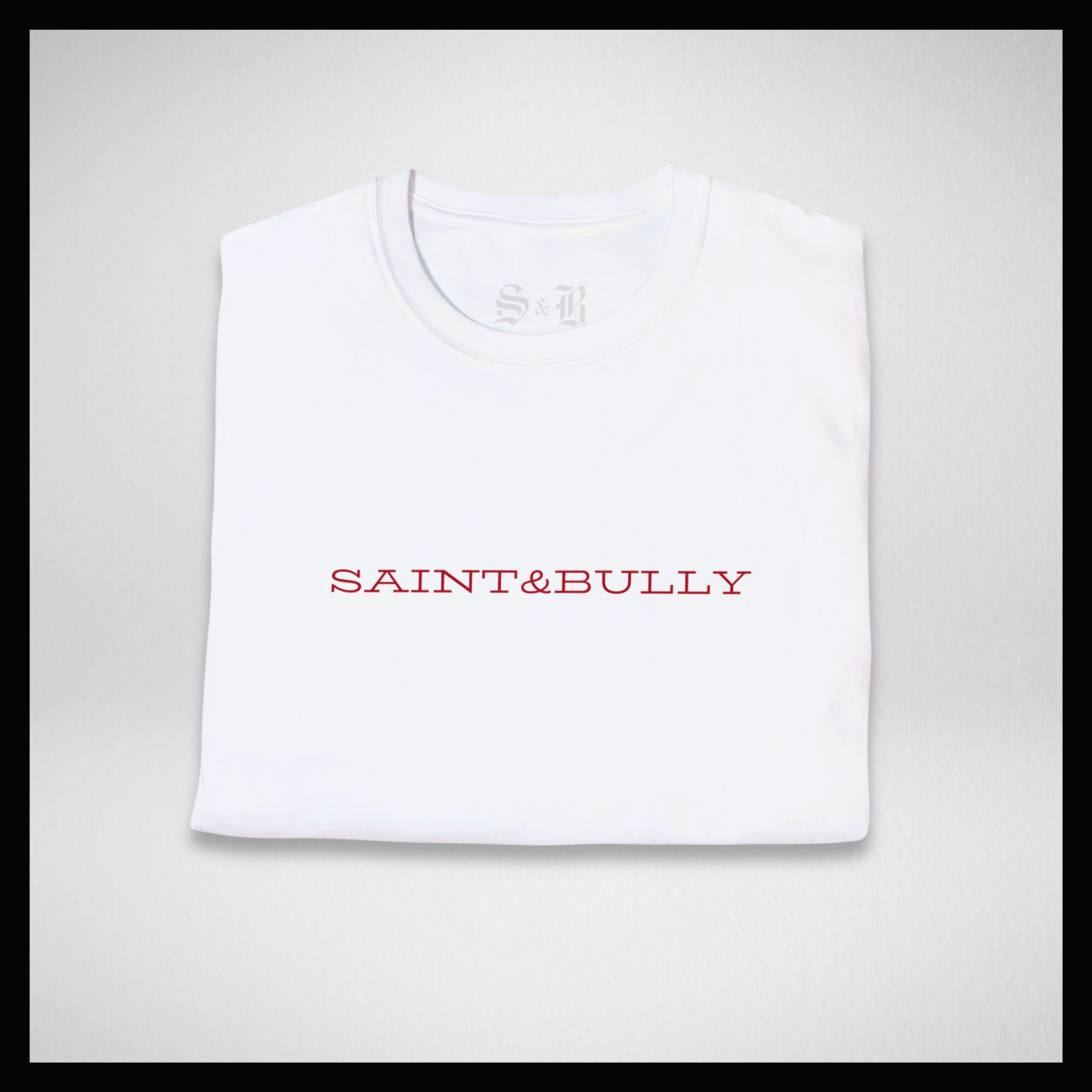 White T-shirt, Red old style "Saint&Bully"