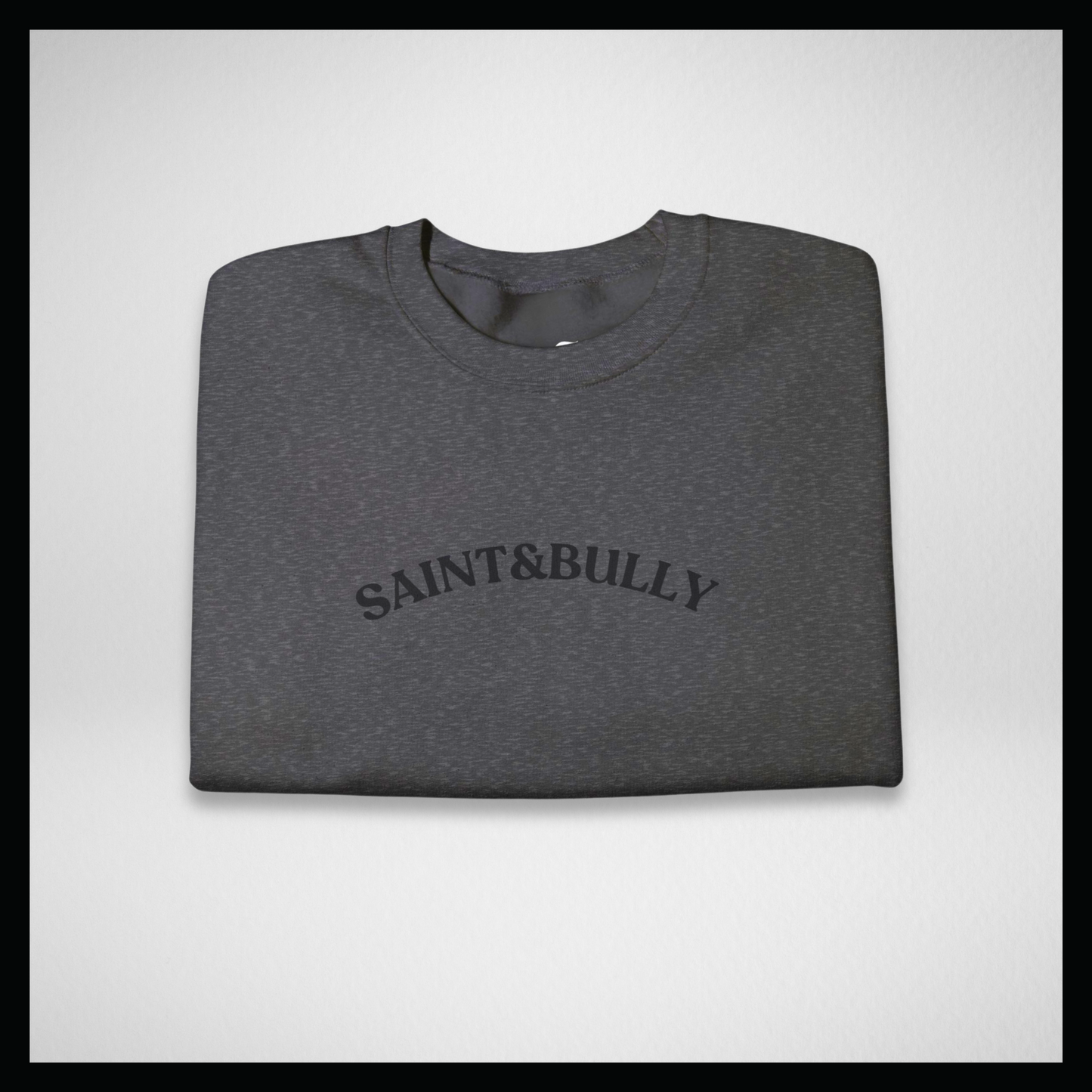 Dark grey crewneck, University style