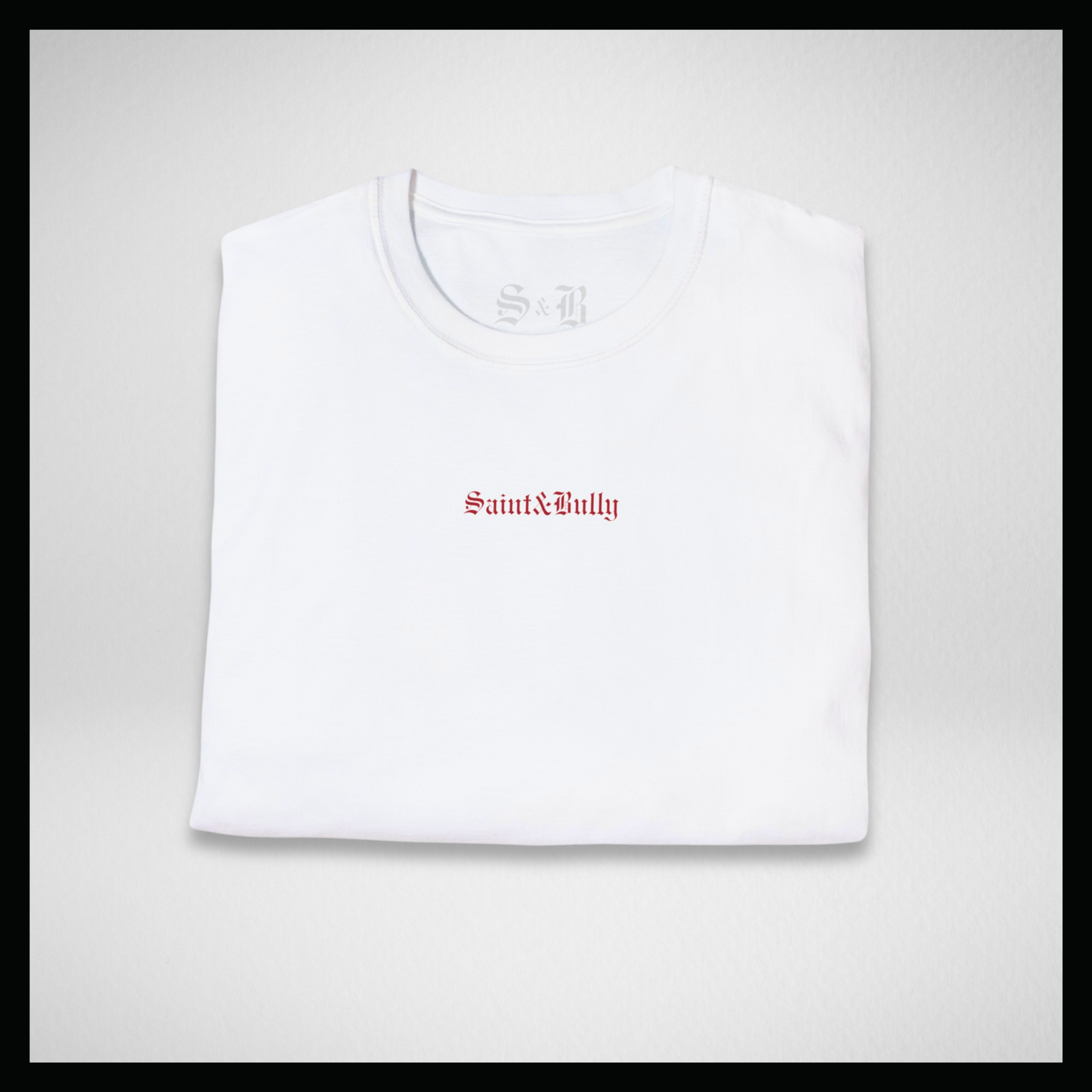 White T-Shirt, red graffiti logo