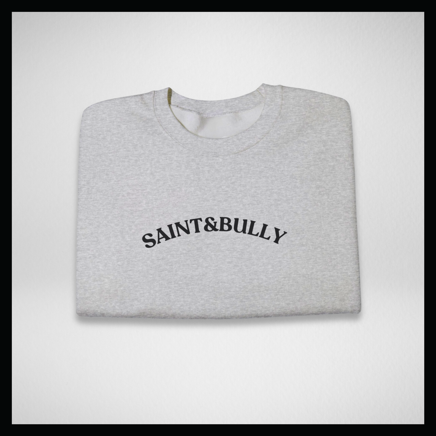 Light grey crewneck, university style