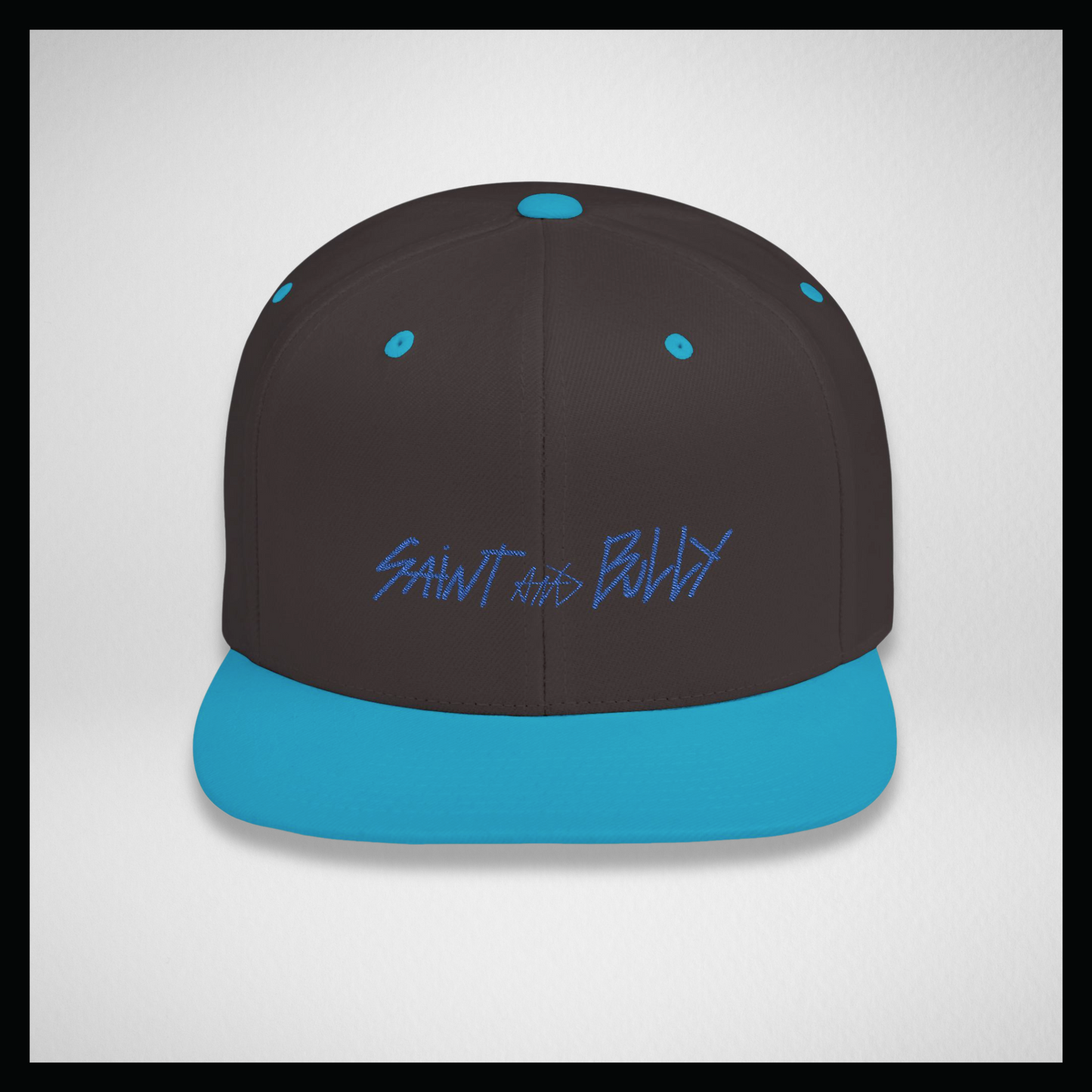 Flat bill cap blue/black, handwritten